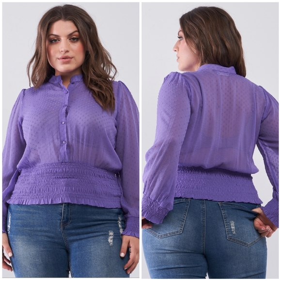 Clothing Obsessed Company Purple Long Sleeves Top - Picture 8 of 8